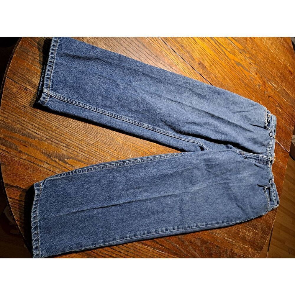 18 Regular Lands End Cotton Denim Blue Jeans with Pockets and Belt Loops Pants